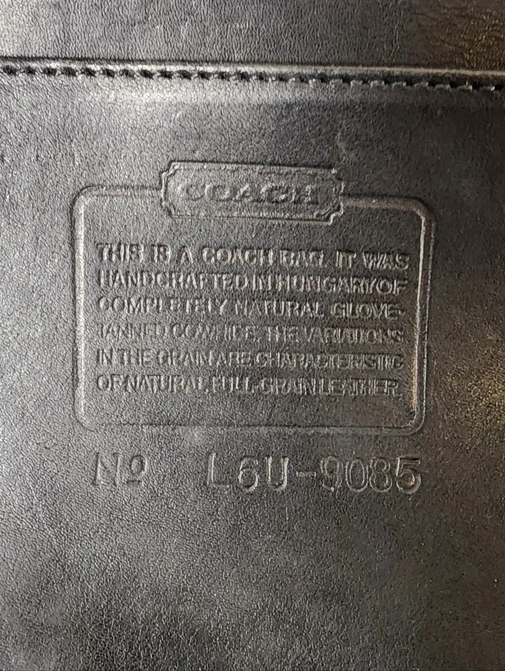 Vintage Coach Navy Duffle Sac #9085
